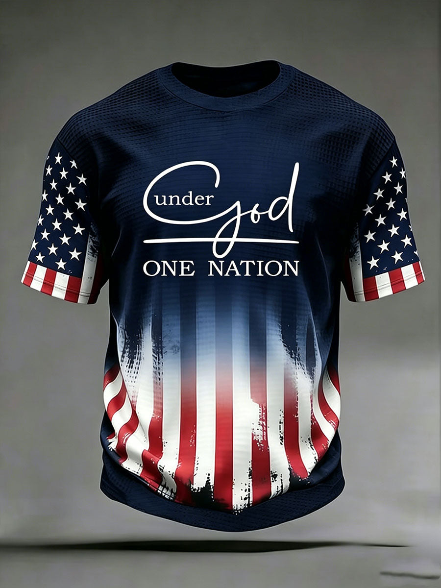 Men's One Nation Under God Waffle T-Shirt