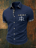 Men's Faith Cross Printed Casual Shirt