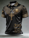 Men's Gradient Religious Beliefs Polo Shirt