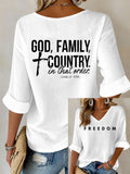 Women'S Casual Faith Art Printed Top