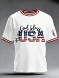 Men's Faith America 250th Anniversary Art Print Casual T-Shirt