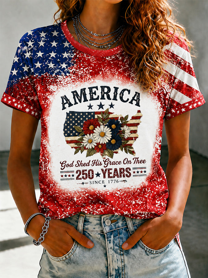 Women's America 250 God Shed His Grace On Thee T-Shirt