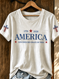 Women'S God Shed His Grace On Thee Printed Casual T-Shirt