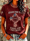 Women's Independence Day Faith Casual T-shirt Top