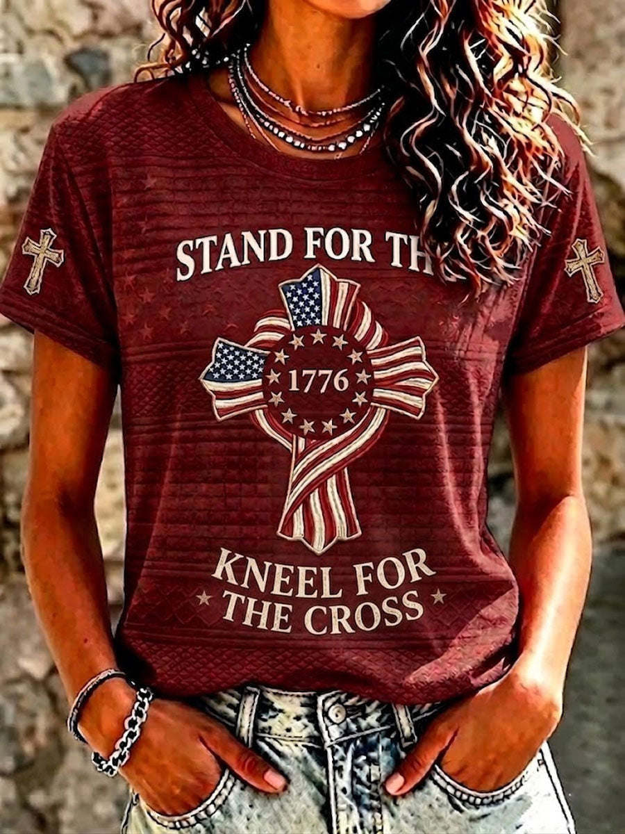 Women's Independence Day Faith Casual T-shirt Top