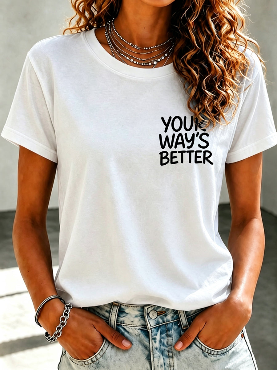 Faith Jesus Slogan Commemorative Print Casual T-Shirt