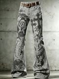 Women's Faith Art Printed Casual Jeans