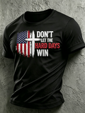 Men'S Don'T Let The Hard Days Win Cross Print Casual T-Shirt