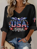 Women's Casual USA 250th Anniversary Graphic T-Shirt
