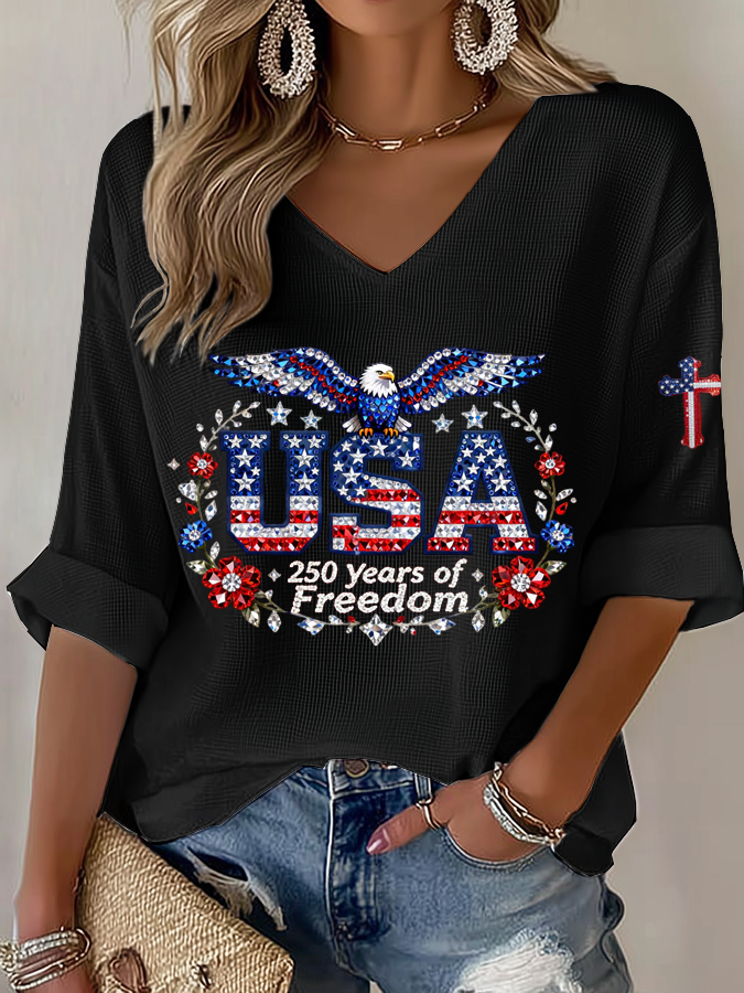 Women's Casual USA 250th Anniversary Graphic T-Shirt