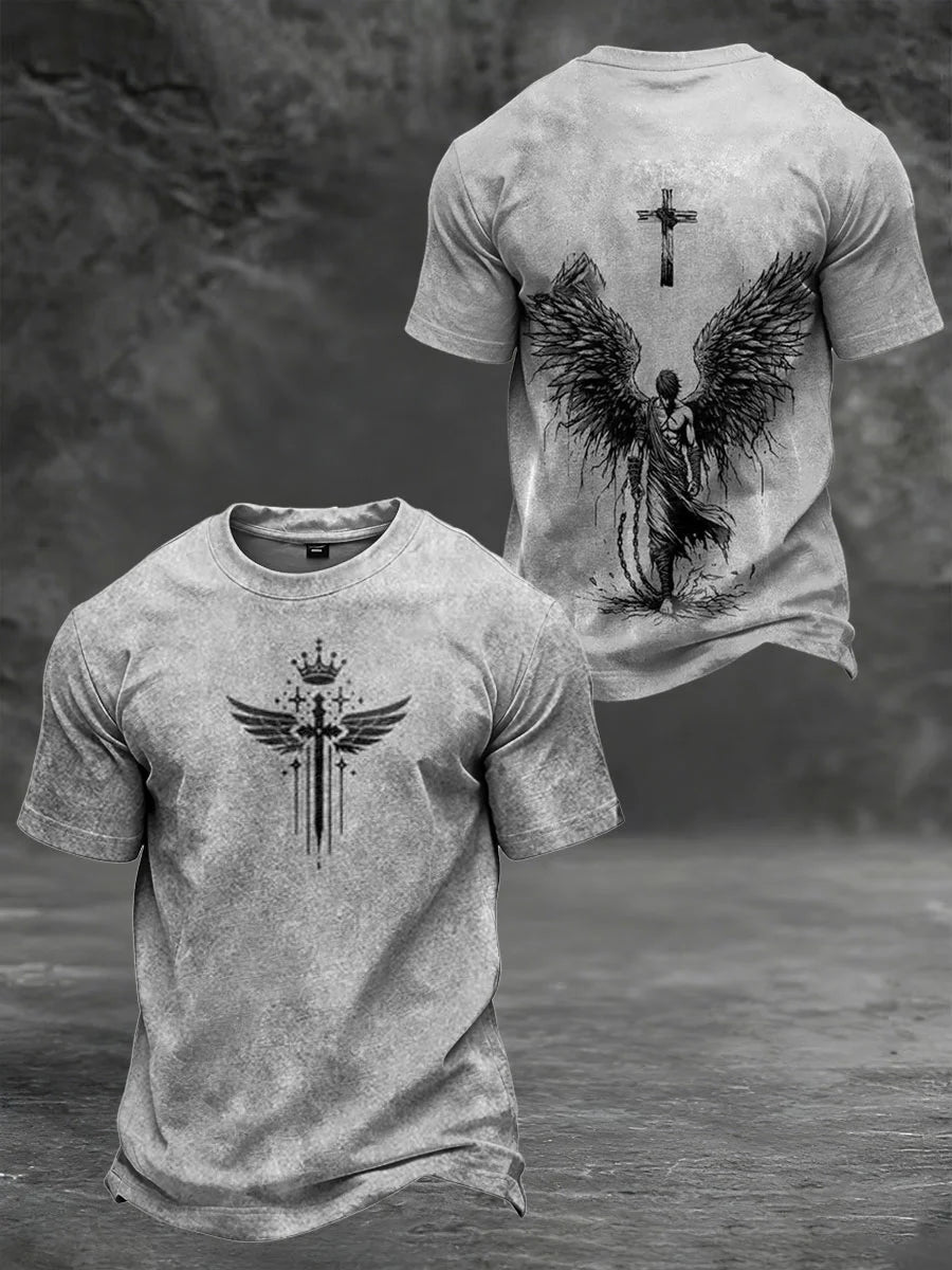 Men's Faith Print Casual Short-Sleeve T-Shirt