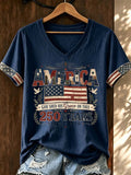 Women'S 250Th Anniversary Flag Faith Cross Commemorative Printed Casual T-Shirt