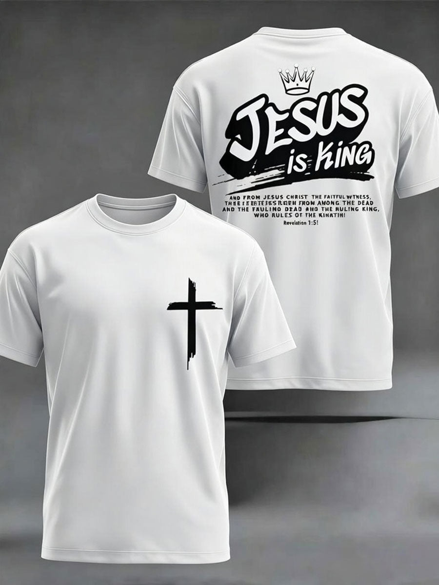 Men'S Faith Print Casual Top