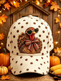 Neutral Turkey Print Casual Hat