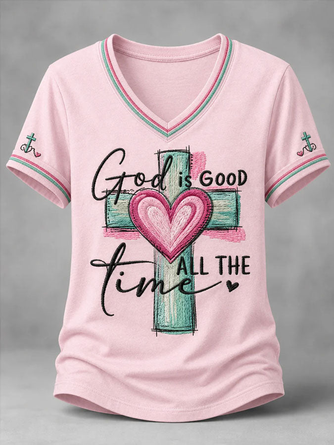 Women'S Faith Print Casual T-Shirt