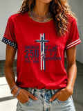 Women's Independence Day Faith Casual T-shirt Top