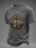 Men's Religious Beliefs Print Short Sleeve T-shirt
