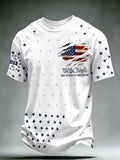 Men's Casual Minimalist American Independence Day Printed T-Shirt
