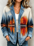 Women'S Retro Autumn Printed Jacket