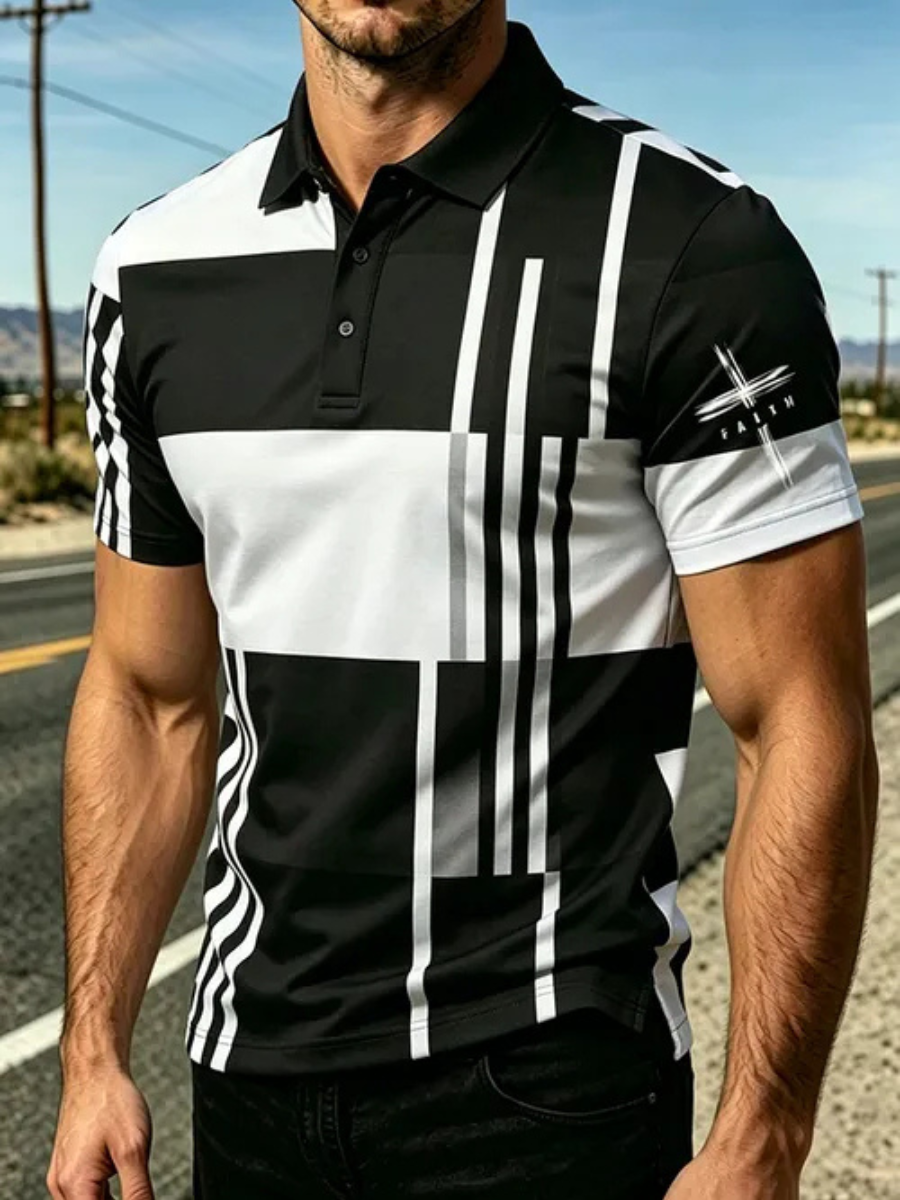 Men'S Christian Cross Floral Print T-Shirt