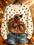 Women'S Autumn Printed Round Neck Sportswear