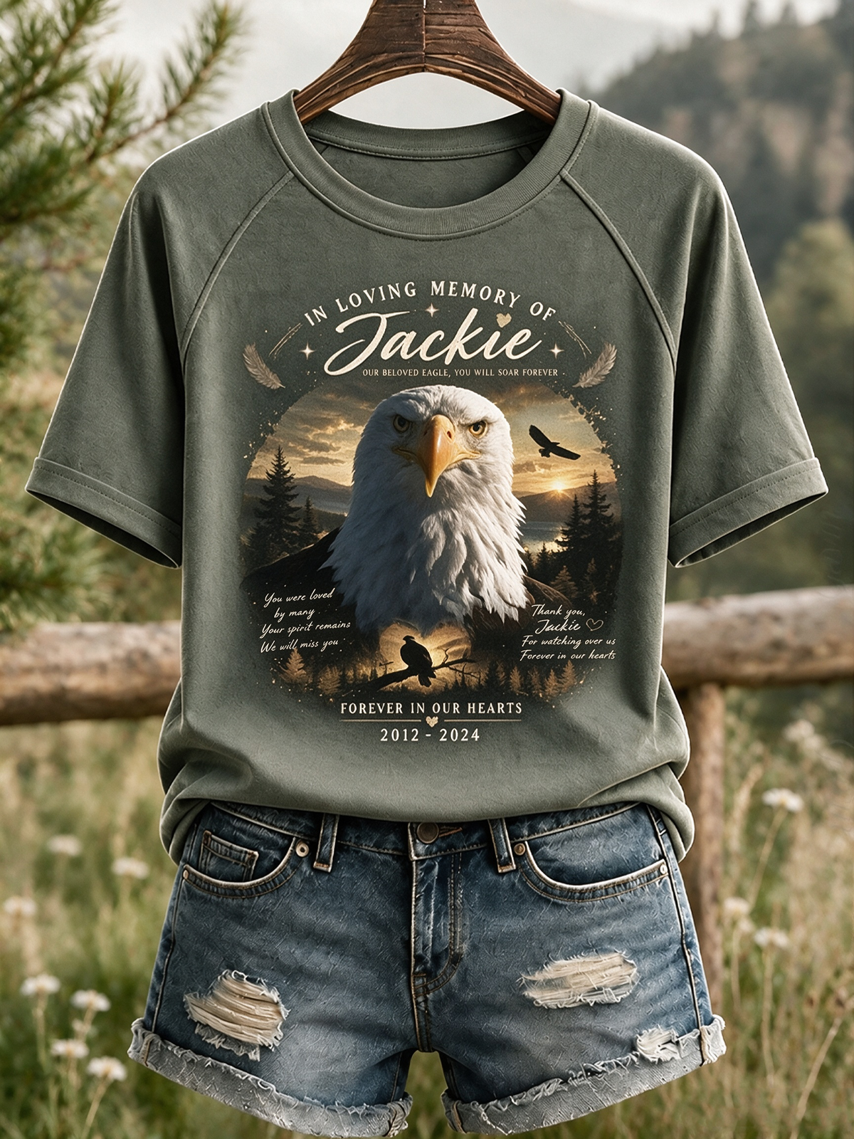 Women'S In Loving Memory Of Jackie Print T-Shirt