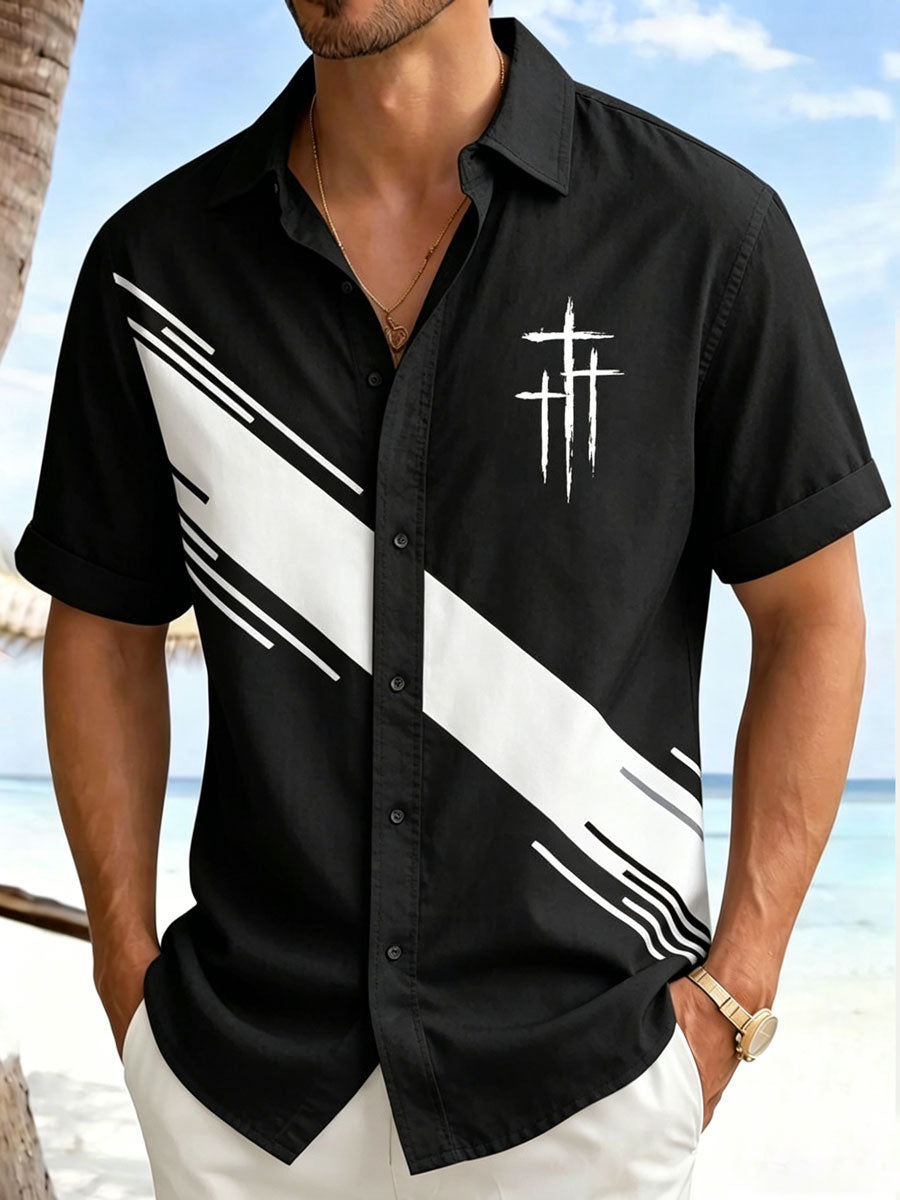 Men'S Faith Print Casual Top