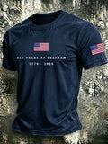 Men's Freedom Printed Casual T-shirt