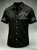 Men'S Faith Printed Casual Collar Shirt