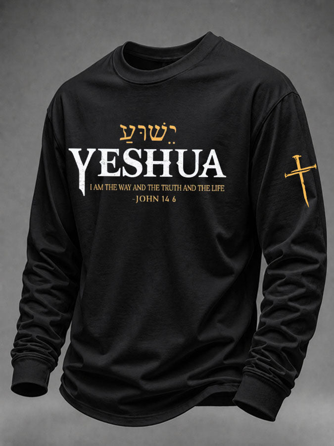 Men'S Yeshua Christian Long Sleeved T-Shirt