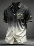 Men'S Faith Printed Casual Collar Shirt