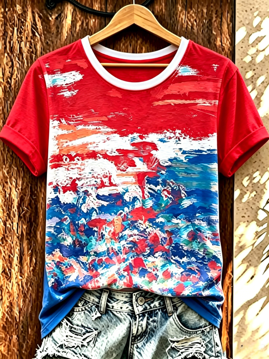Women's 250th Anniversary Printed Casual T-Shirt