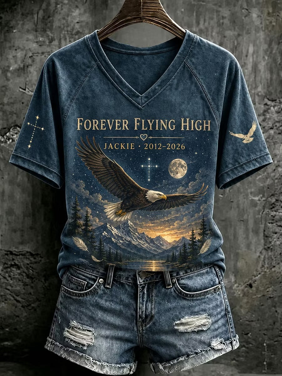 Women's Forever In Our Heart Print Casual T-Shirt