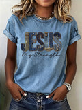 Women'S Faith Printed Casual T-Shirt