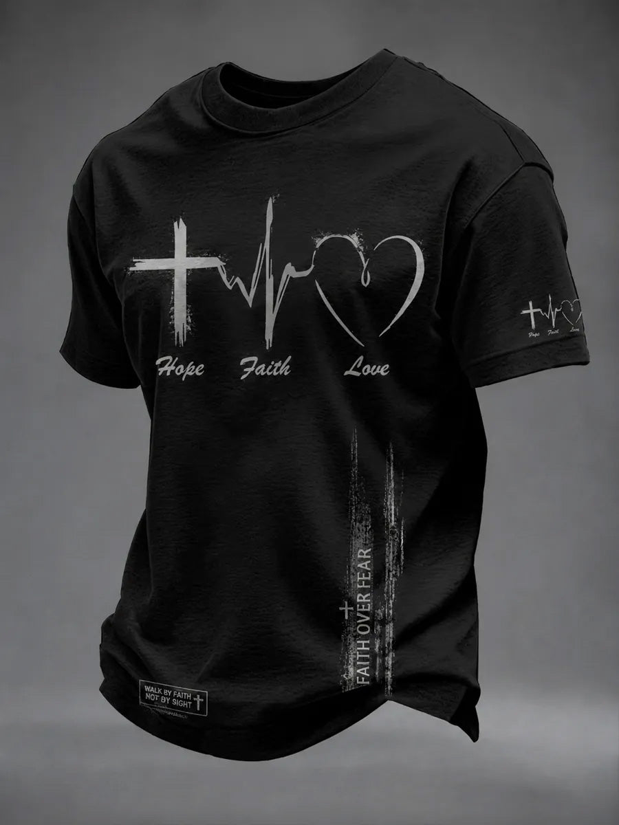 Men's Faith Casual Printed T-Shirt