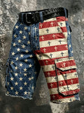Men'S Casual American 250Th Anniversary Faith Cargo Shorts