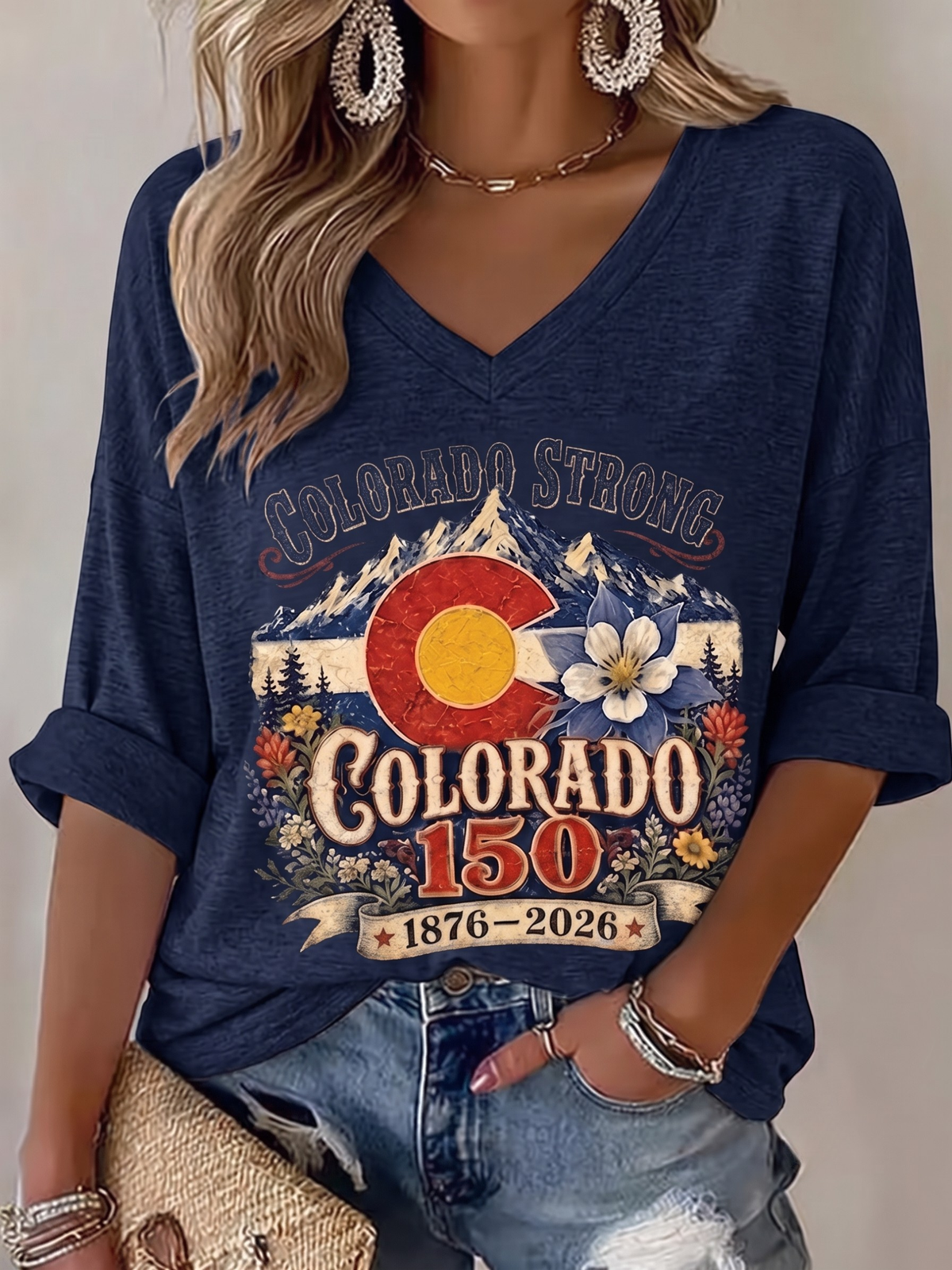 Women's Casual Colorado Strong T-shirt