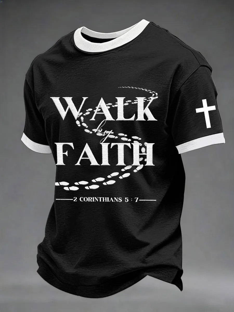 Men's Walk By Faith Print Tee