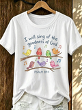 Women's Faith Praise God Print Top