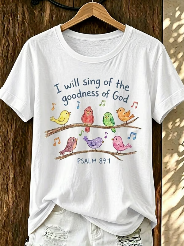 Women's Faith Praise God Print Top