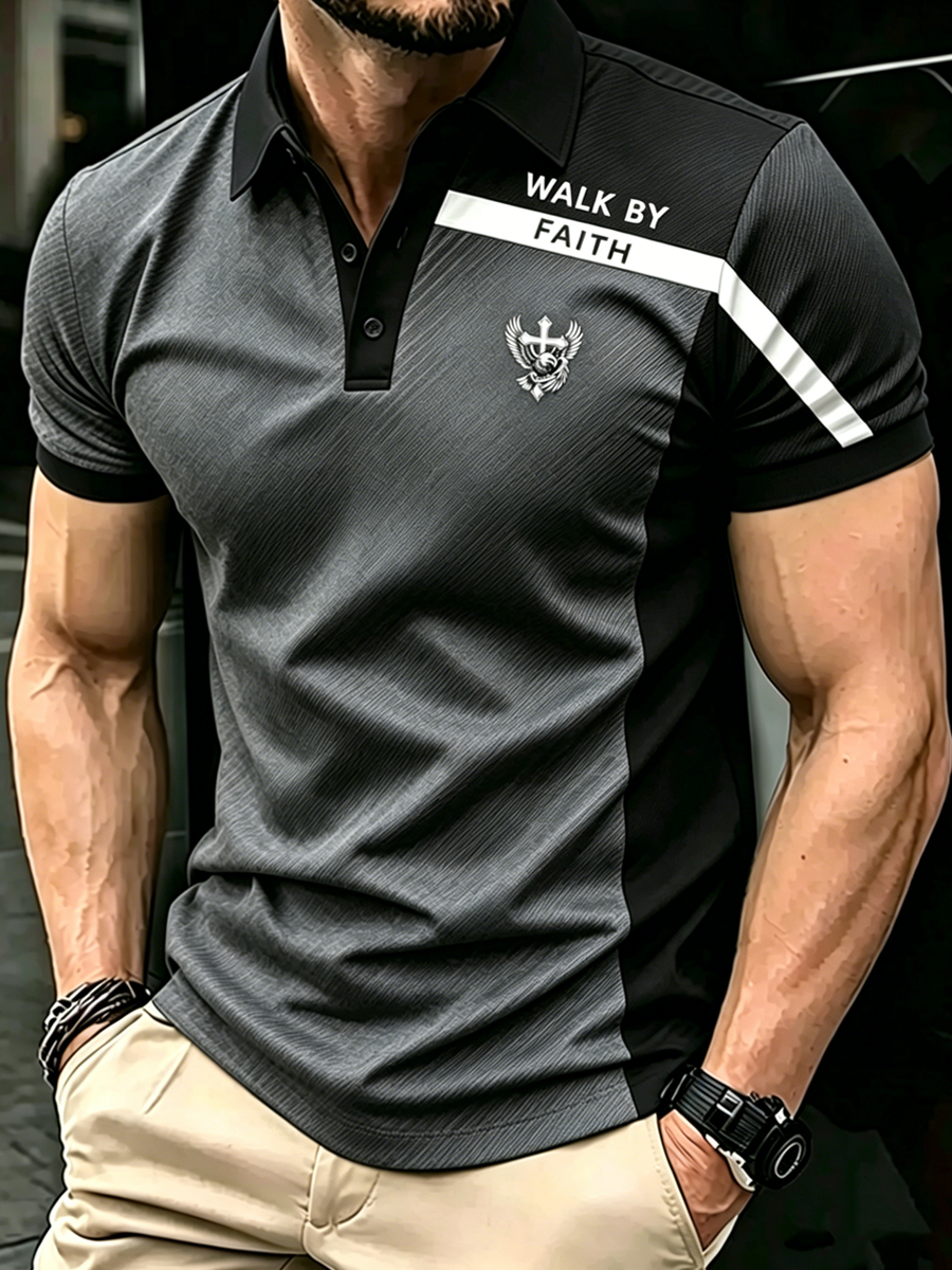 Men'S Christian Cross Floral Print T-Shirt