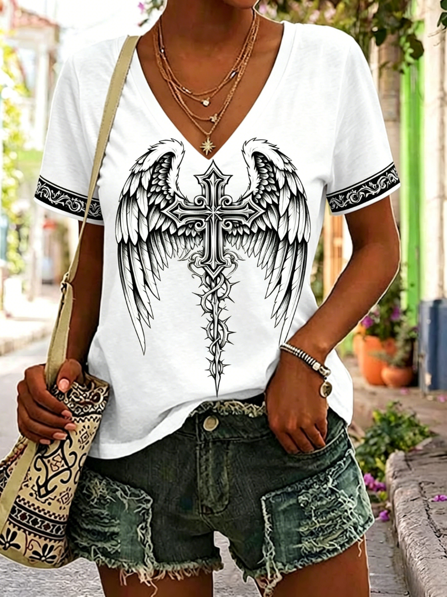 Women's Faith Printed Casual T-Shirt