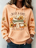 Women'S Just A Girl Who Loves Fall Sunflower Hoodie
