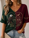 Women'S Eagle Print Waffle Top