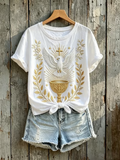 Women'S Casual Faith Print Short-Sleeve T-Shirt