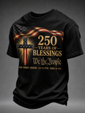 Men's America Flag Print Short Sleeve T-Shirt
