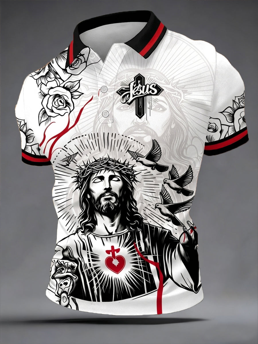 Men's Faith Cross Printed Short-Sleeve T-Shirt