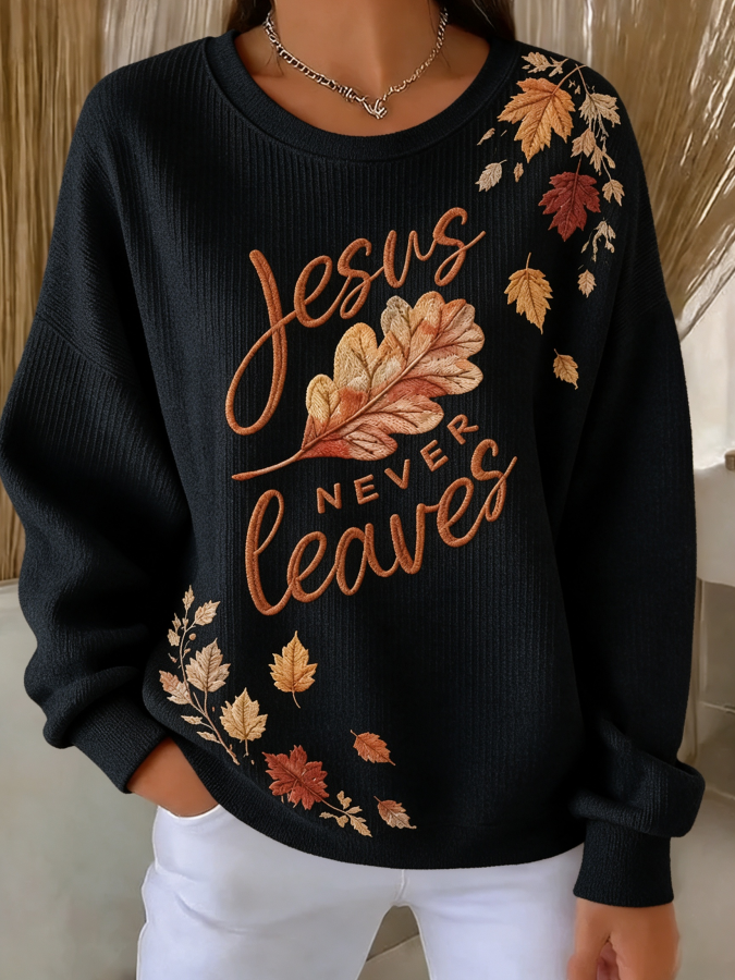 Women Text Letters Crew Neck Printing Casual Spring/Fall Long Sleeve Sweatshirt
