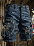 One Nation Under God Cross-Print Men's Shorts