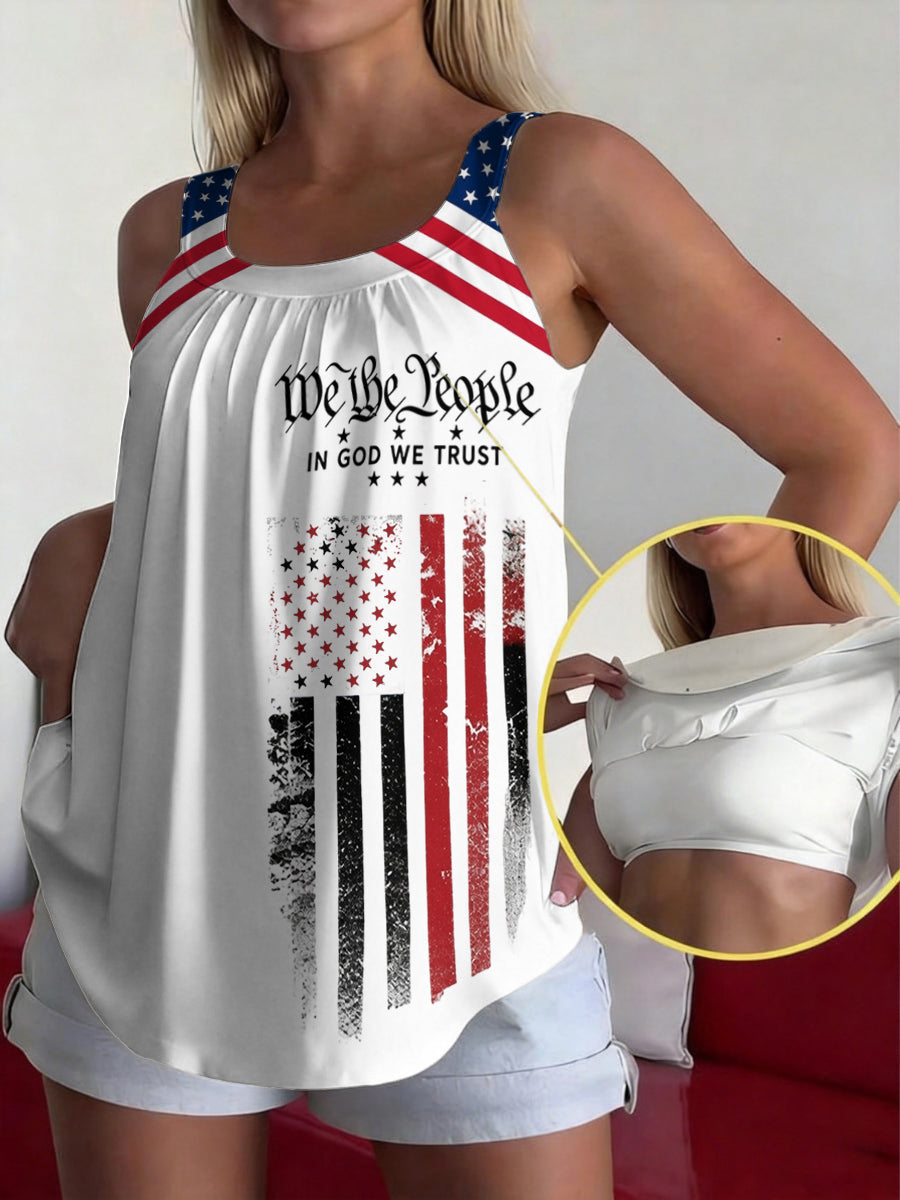 250Th Anniversary Flag Printed Tank Top Of The United States